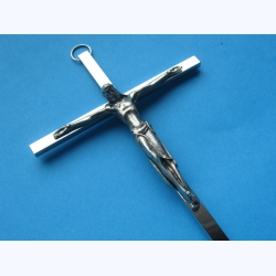 Krzyż metalowy nikiel 20,5x9,5 cm New